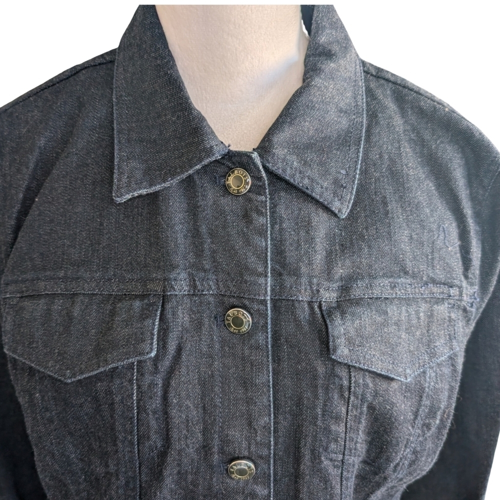 Talbots Dark Blue Jean Jacket Size 14 - Picture 9 of 13
